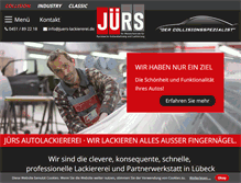 Tablet Screenshot of juers-lackiererei.de